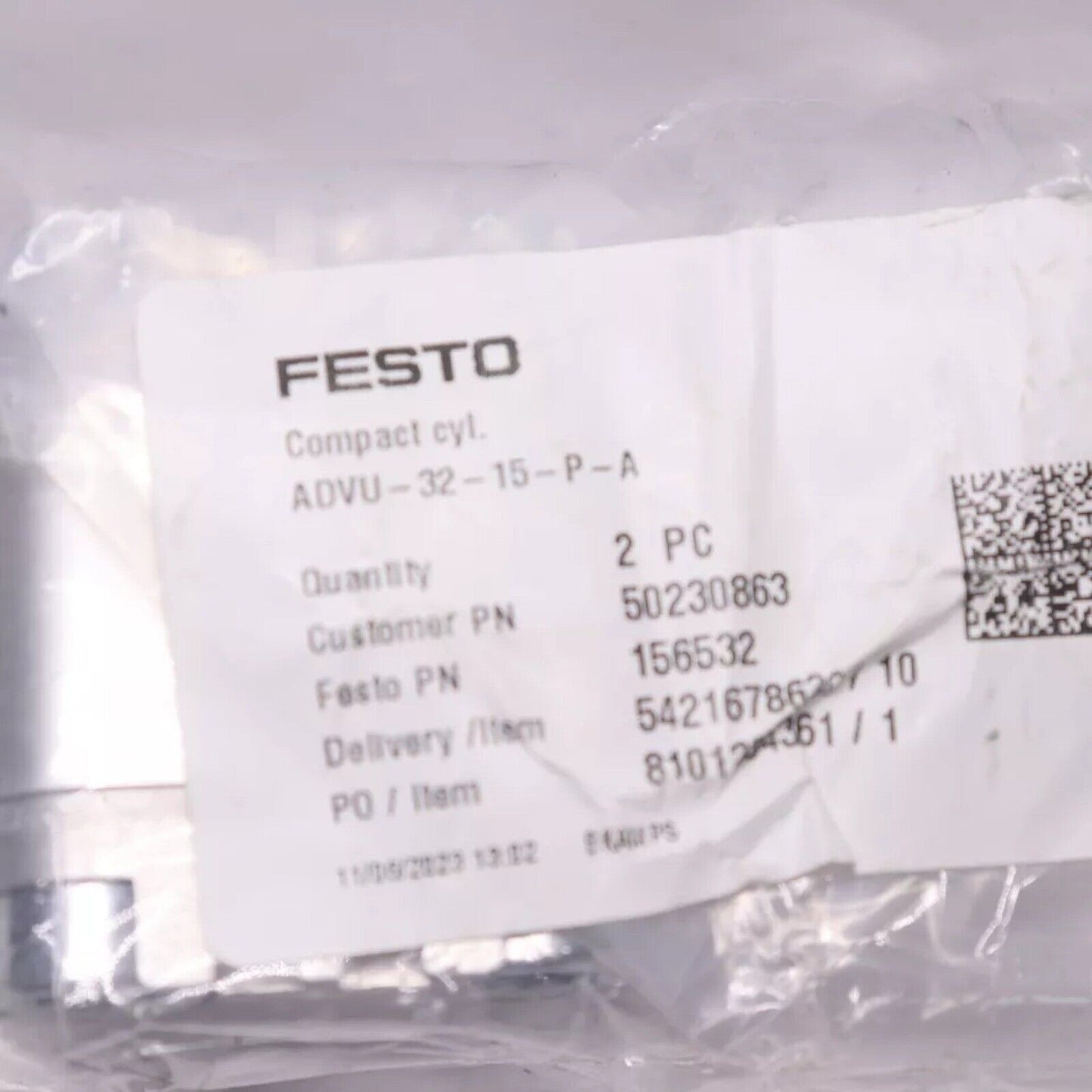 New FESTO ADVU-32-15-P-A 156532 Cylinder