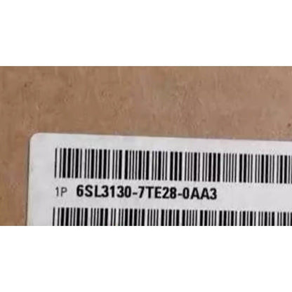 Siemens 6SL3130-7TE28-0AA3 Smart Line Module barcode label, product part number, industrial automation component.