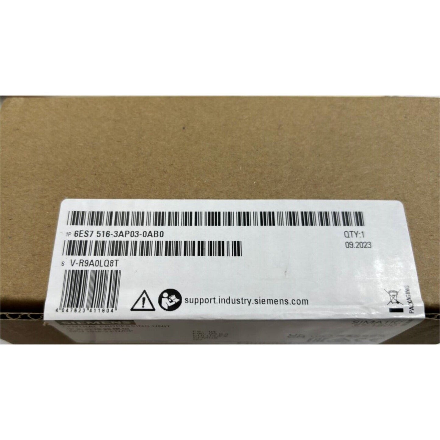 Siemens S7-1500 CPU 1516-3 PN/DP 6ES7516-3AP03-0AB0 industrial PLC packaging, QTY:1, new automation parts