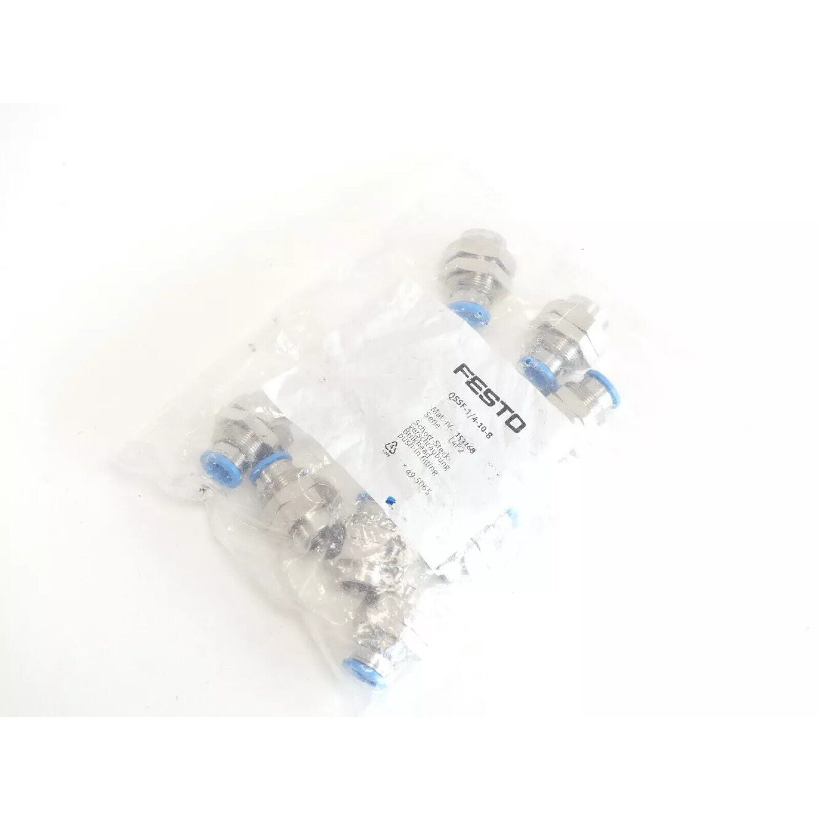 Festo QSSF-1/4-10-B Bulkhead Push-In Fitting, industrial automation part