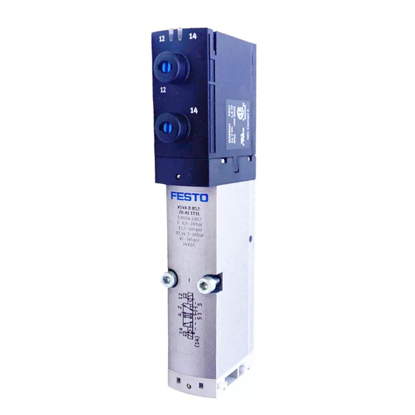 Festo VSVA-B-B52-ZD-A1-1T1L Solenoid Valve, industrial automation component, 24V DC