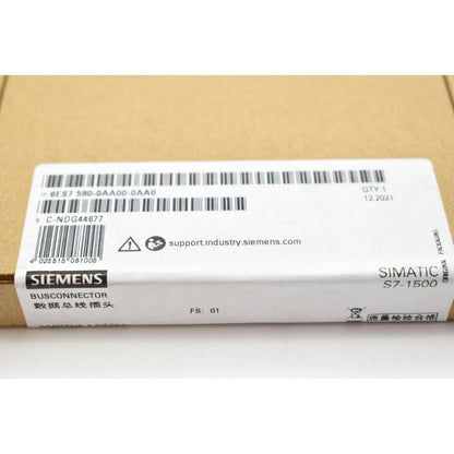 Siemens SIMATIC S7-1500 Bus Connector box, product packaging, model 6ES7 590-0AA00-0AA0