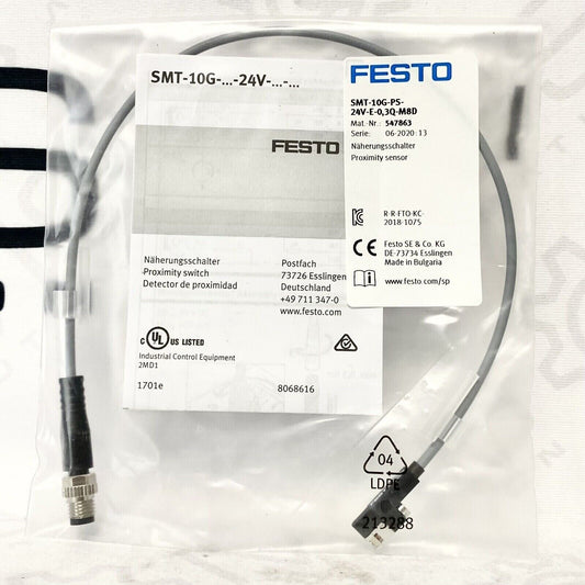 Festo SMT-10G-PS-24V-E-0,3Q-M8D Proximity Sensor, Industrial Automation Part