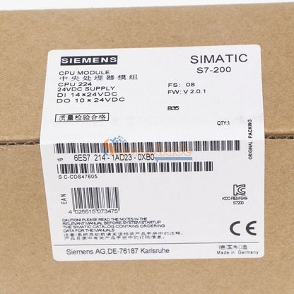 PLC | Siemens | 6ES7214-1AD23-0XB0 SIMATIC S7-200CPU 224 6ES7 214-1AD23-0XB0