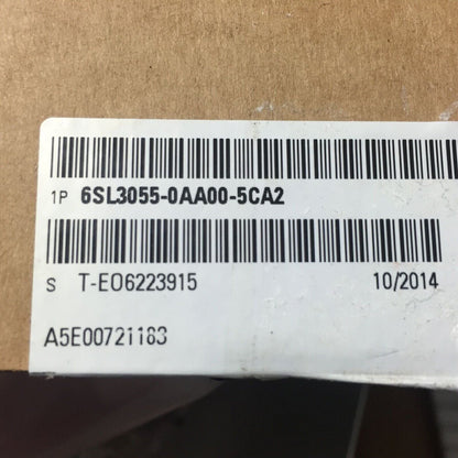 Siemens SINAMICS G120C 6SL3055-0AA00-5CA2 label, product barcode, date code 10/2014