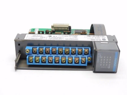1746-OBP16 SLC 500 output module: 16 DC sourcing outputs, fuse protection, Allen-Bradley industrial automation part.