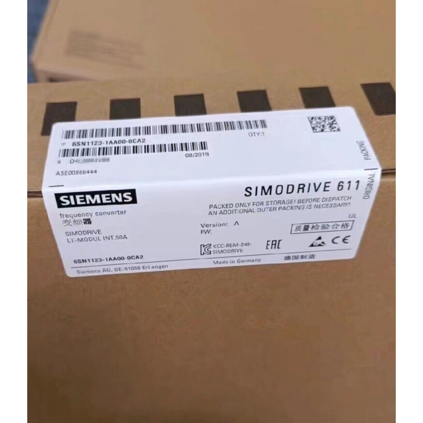 6SN1123-1AA00-0CA2 NEW SIEMENS SIMODRIVE 611 Power Module 6SN1 123-1AA00-0CA2