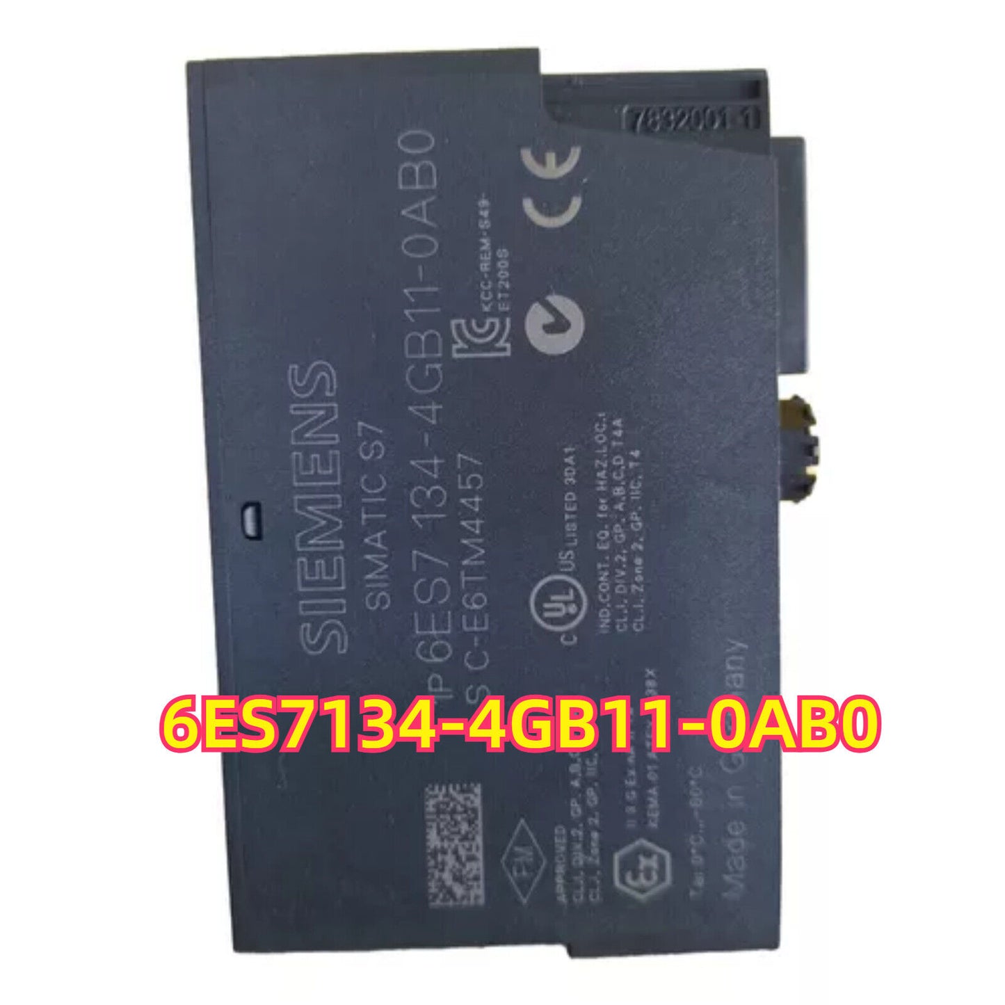 Siemens SIMATIC S7 6ES7134-4GB11-0AB0 analog output module, ET 200S, black.