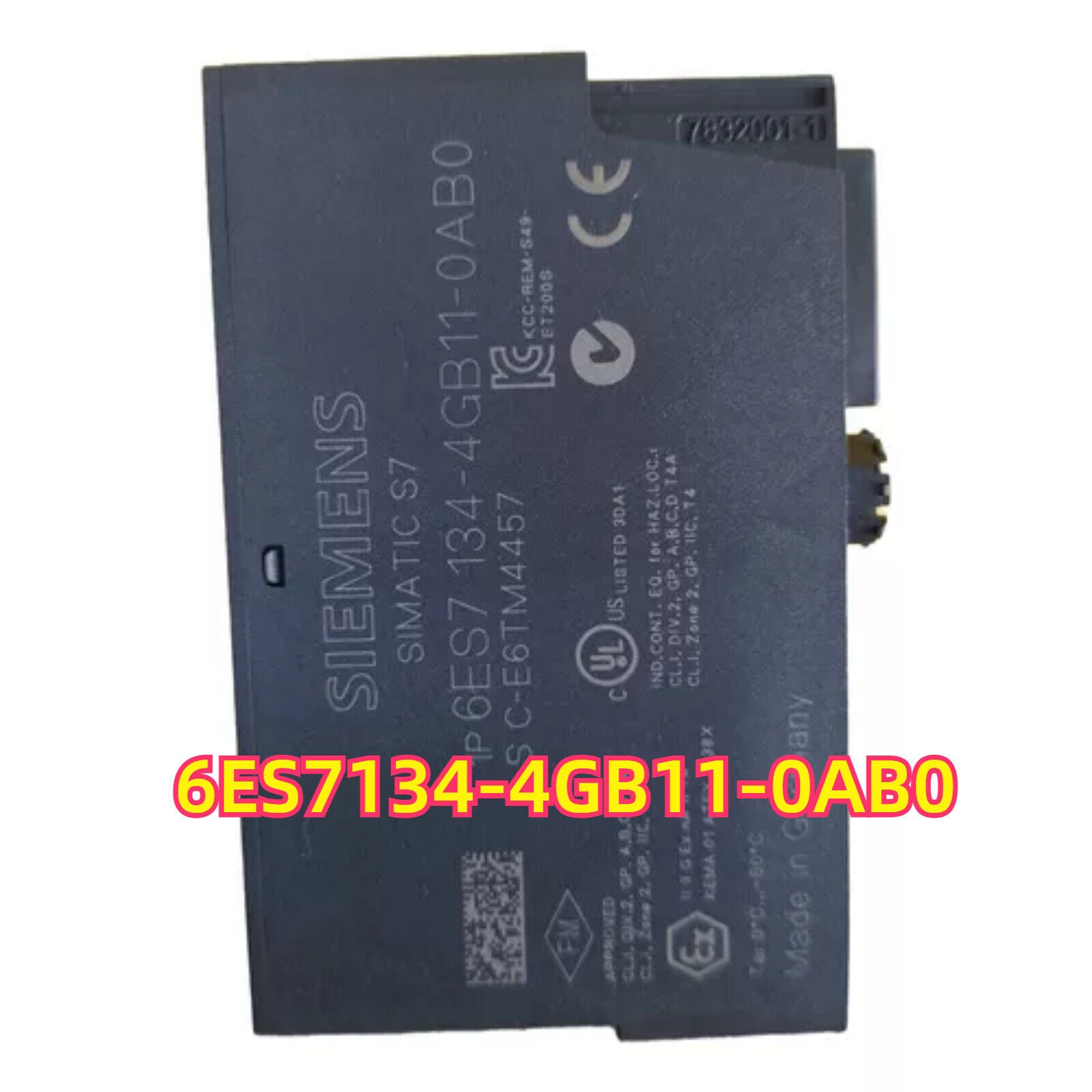 Siemens SIMATIC S7 6ES7134-4GB11-0AB0 analog output module, ET 200S, black.