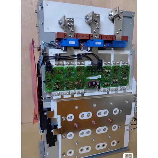 Siemens PLC Power Block with circuit boards, connectors, and components. Industrial automation parts.