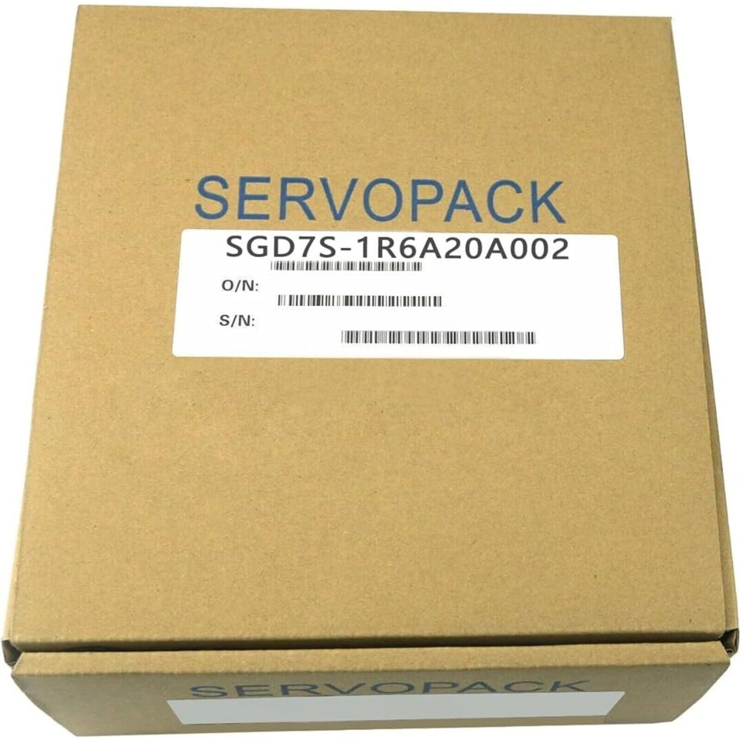 SERVOPACK SGD7S-1R6A20A002 AC Servo Driver box, brown cardboard packaging, product label