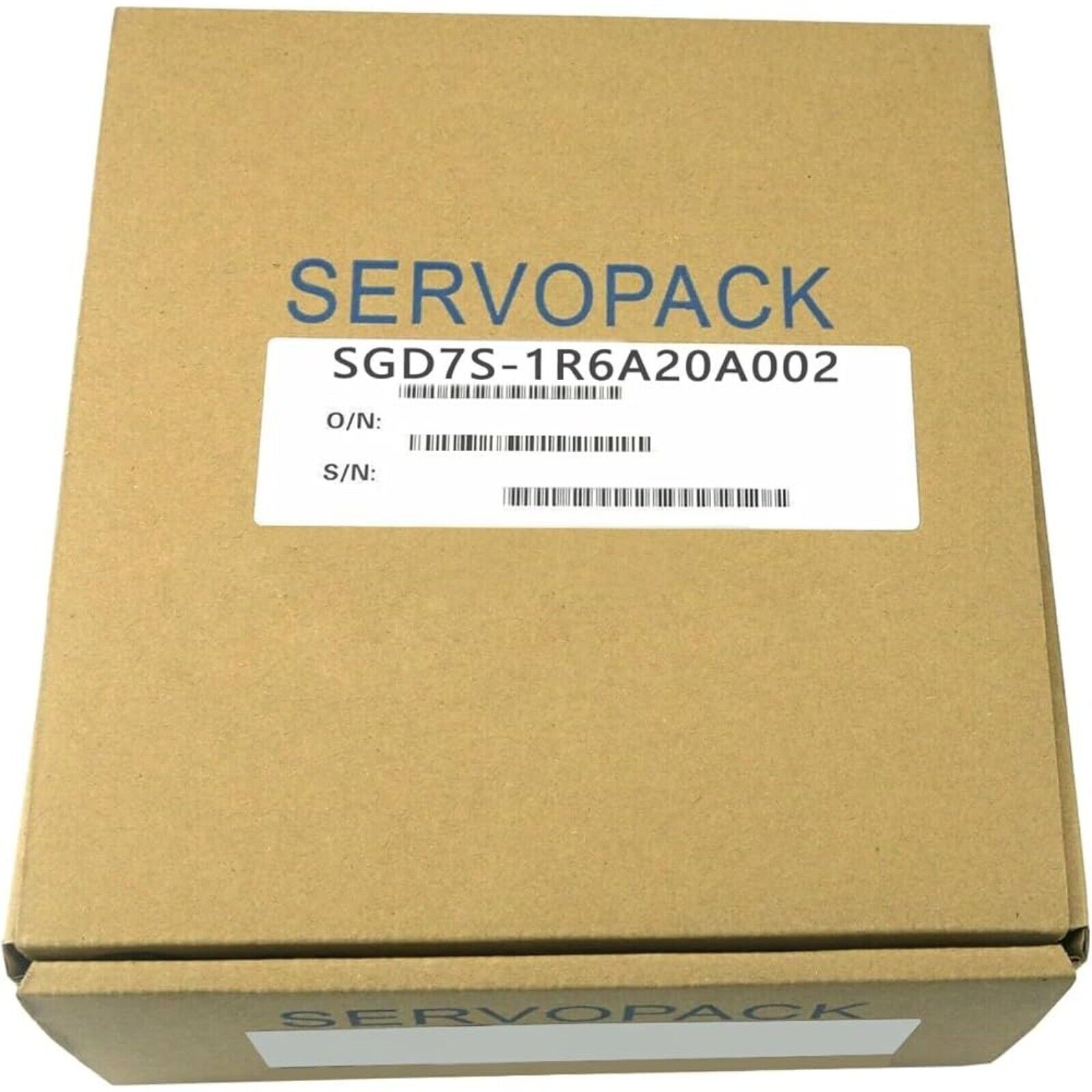 SERVOPACK SGD7S-1R6A20A002 AC Servo Driver box, brown cardboard packaging, product label