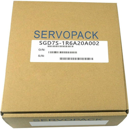 SERVOPACK SGD7S-1R6A20A002 AC Servo Driver box, brown cardboard packaging, product label