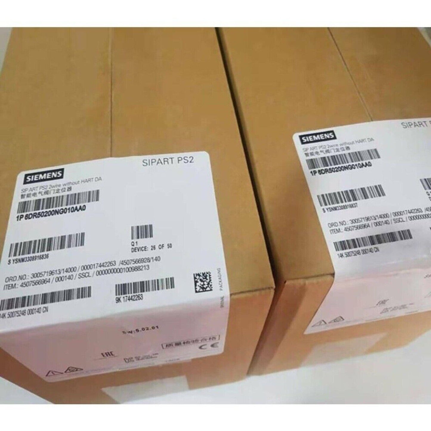 Siemens SIPART PS2 Smart Positioner boxes, industrial automation parts