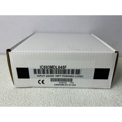 FANUC IC693MDL645F Input Module Box. Contains input 24VDC 16PT POS/NEG Logic. CE marked, assembled in USA.