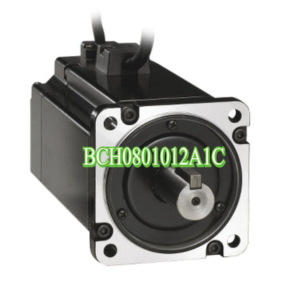 Schneider BCH0801O12A1C Servo Motor, black and silver industrial automation component.