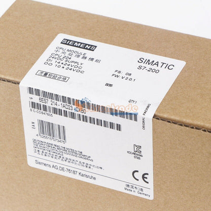 Siemens SIMATIC S7-200 CPU 224 PLC module 6ES7 214-1AD23-0XB0, industrial automation part, original packaging.