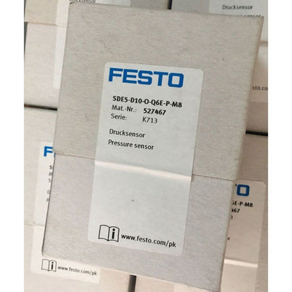 Festo SDE5-D10-O-Q6E-P-M8 pressure sensor box, industrial automation part, Drucksensor