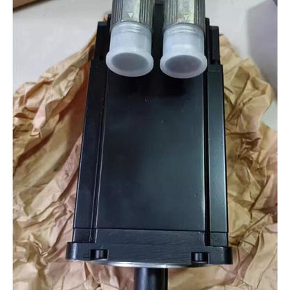 B&R 8LSA44.R2030D000-3 Servo Motor, black and silver, top view.