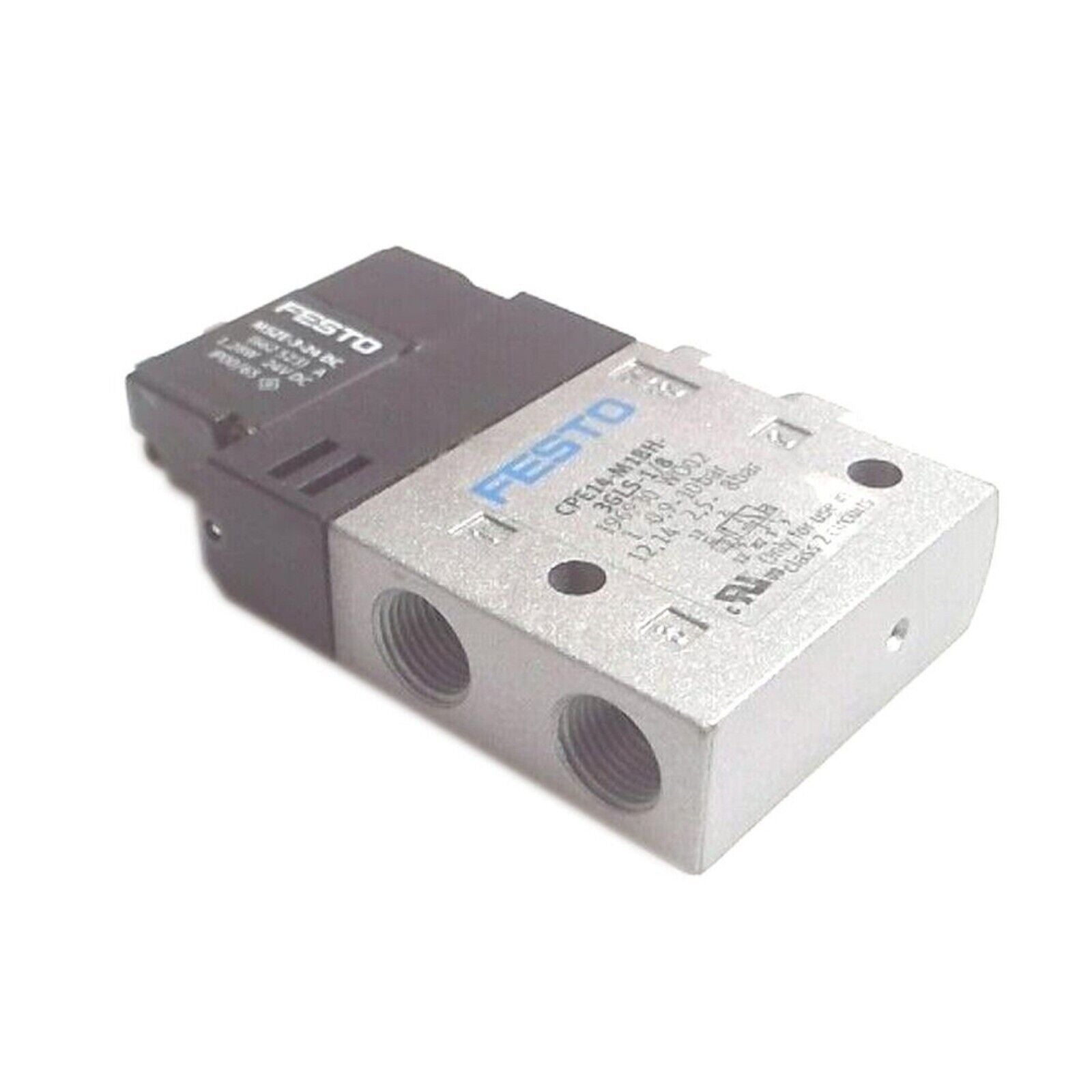 Festo CPE14-M1BH-3GLS-1/8 solenoid valve, pneumatic component for industrial automation, silver and black