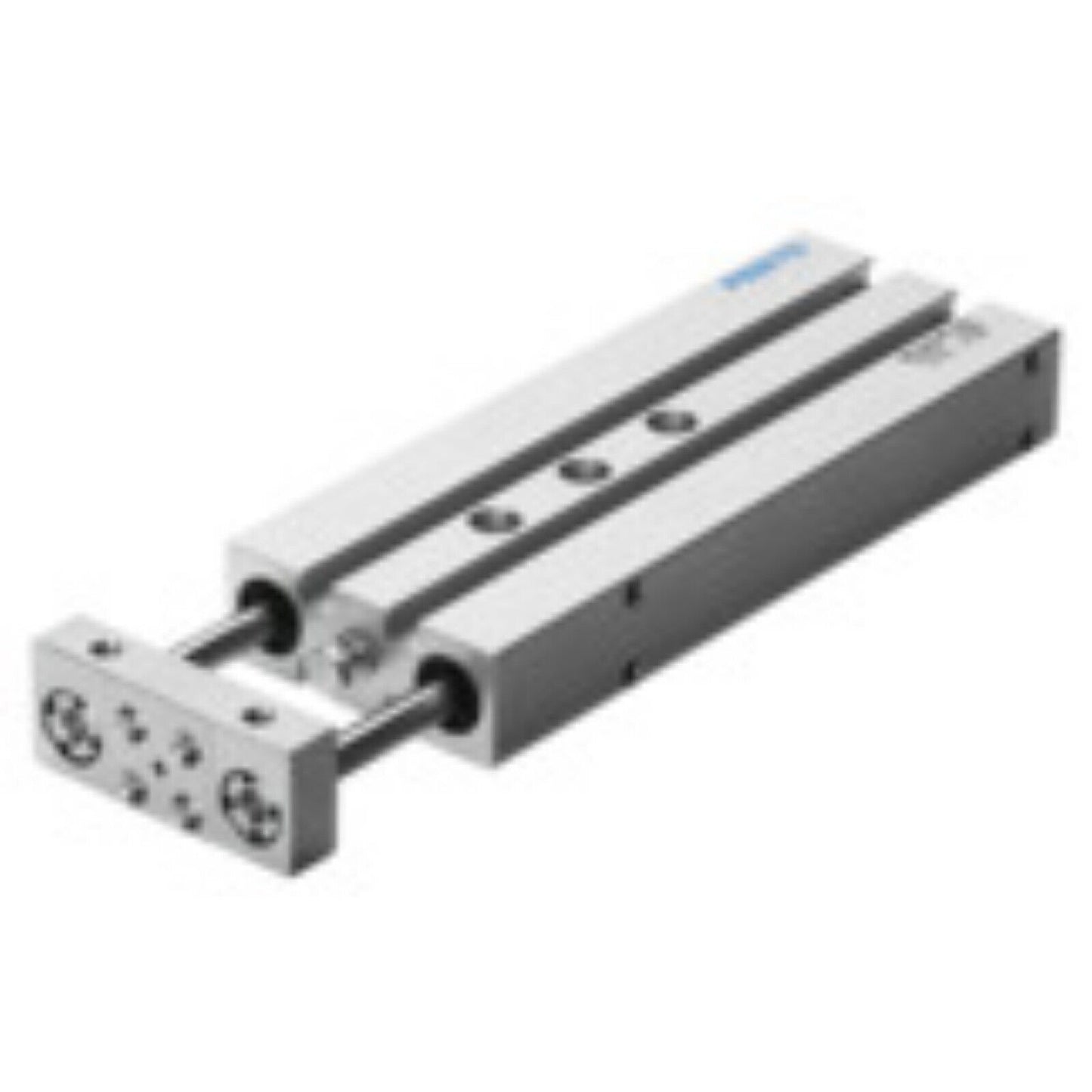 Festo DPZ-10-10-P-A twin cylinder, industrial automation component. Aluminum construction.
