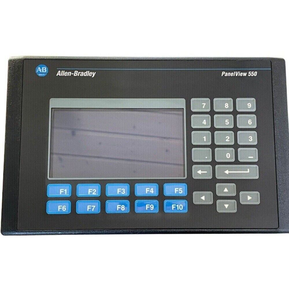 Allen-Bradley PanelView 550 PLC with keypad and display, industrial automation equipment