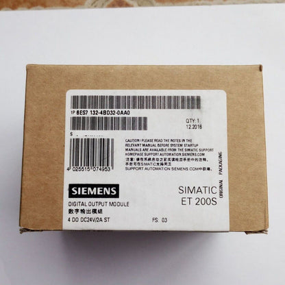 Siemens SIMATIC ET 200S Digital Output Module 6ES7 132-4BD32-0AA0 in original packaging, 4 DO DC24V/2A ST