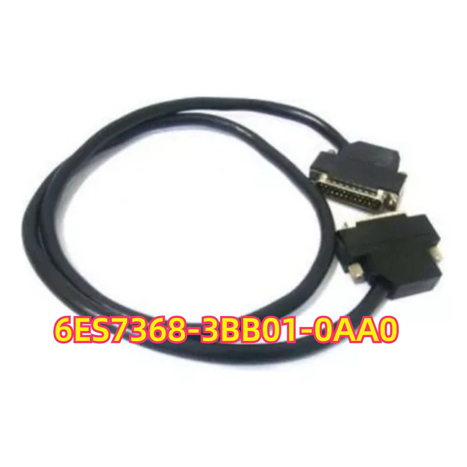 Siemens PLC cable 6ES7368-3BB01-0AA0, black cable with connectors