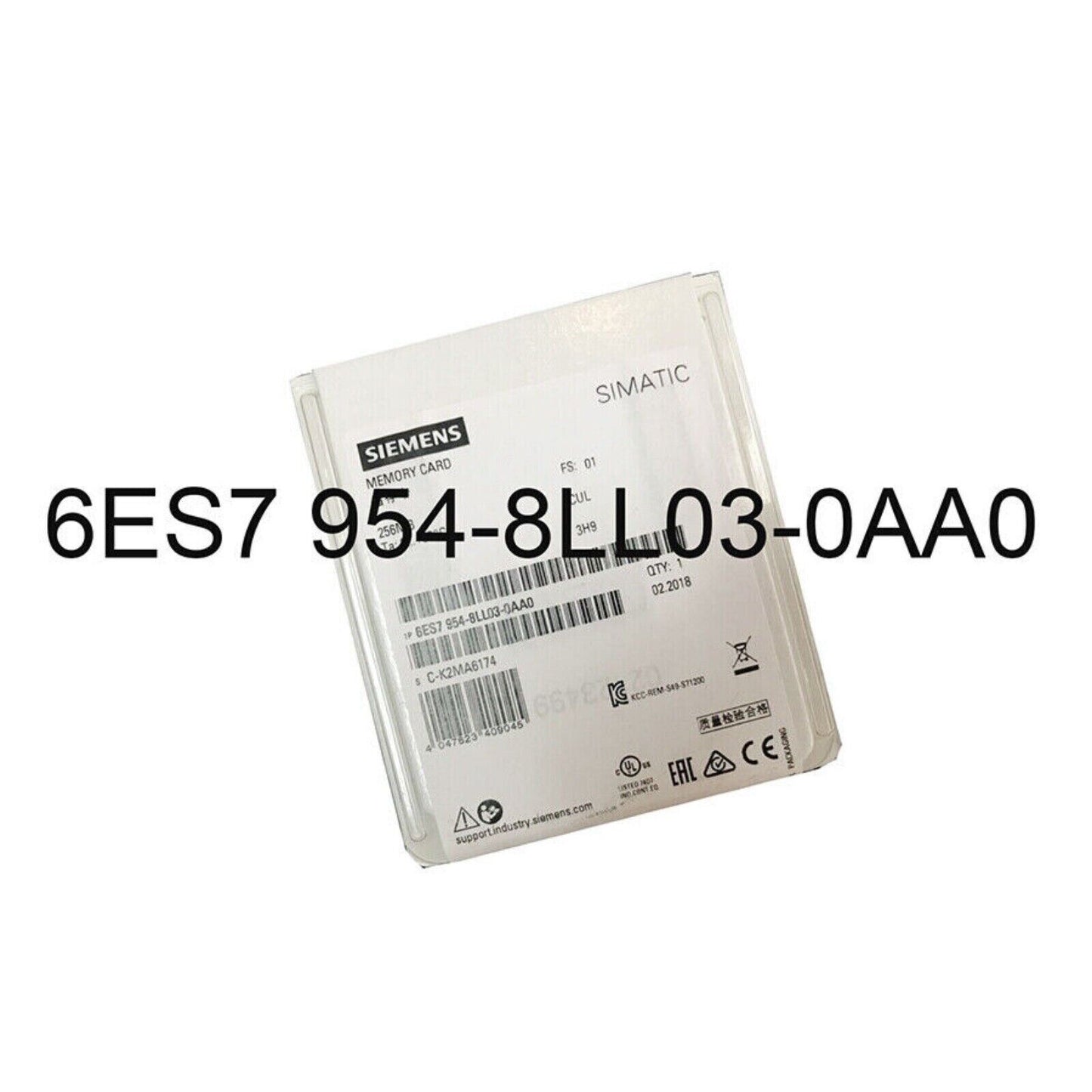 SIMATIC S7 Memory Card 6ES7 954-8LL03-0AA0, 256MB, Industrial Automation Part