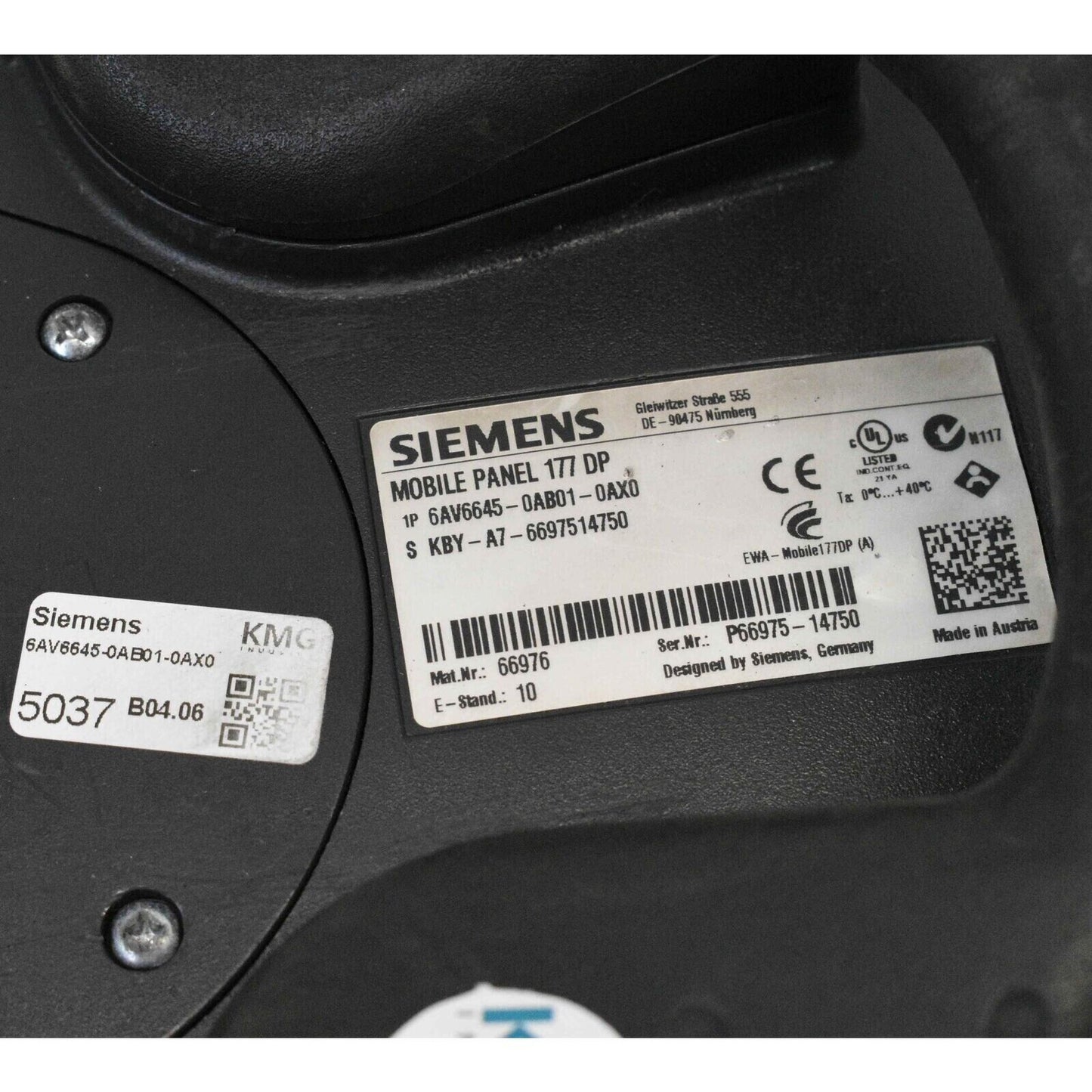 HMI Device | Siemens | 6AV6645-0AB01-0AX0 Simatic Mobile Panel 177DP 6AV6 645-0AB01-0AX0