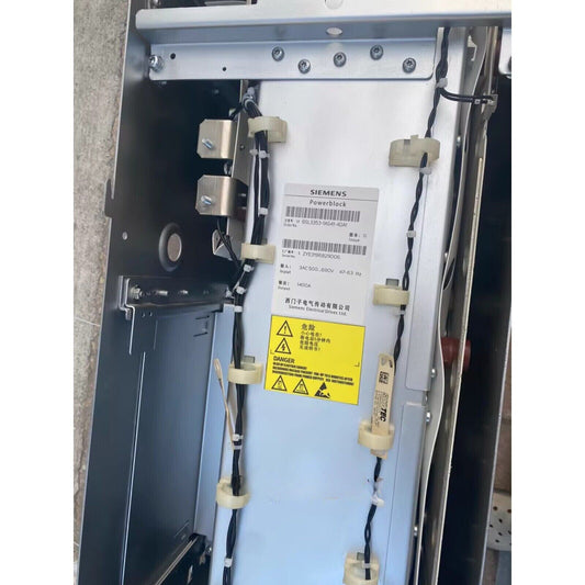 Siemens Powerblock 6SL3353-1AG41-4DA1, industrial automation part with labels and wiring, 1400A output.