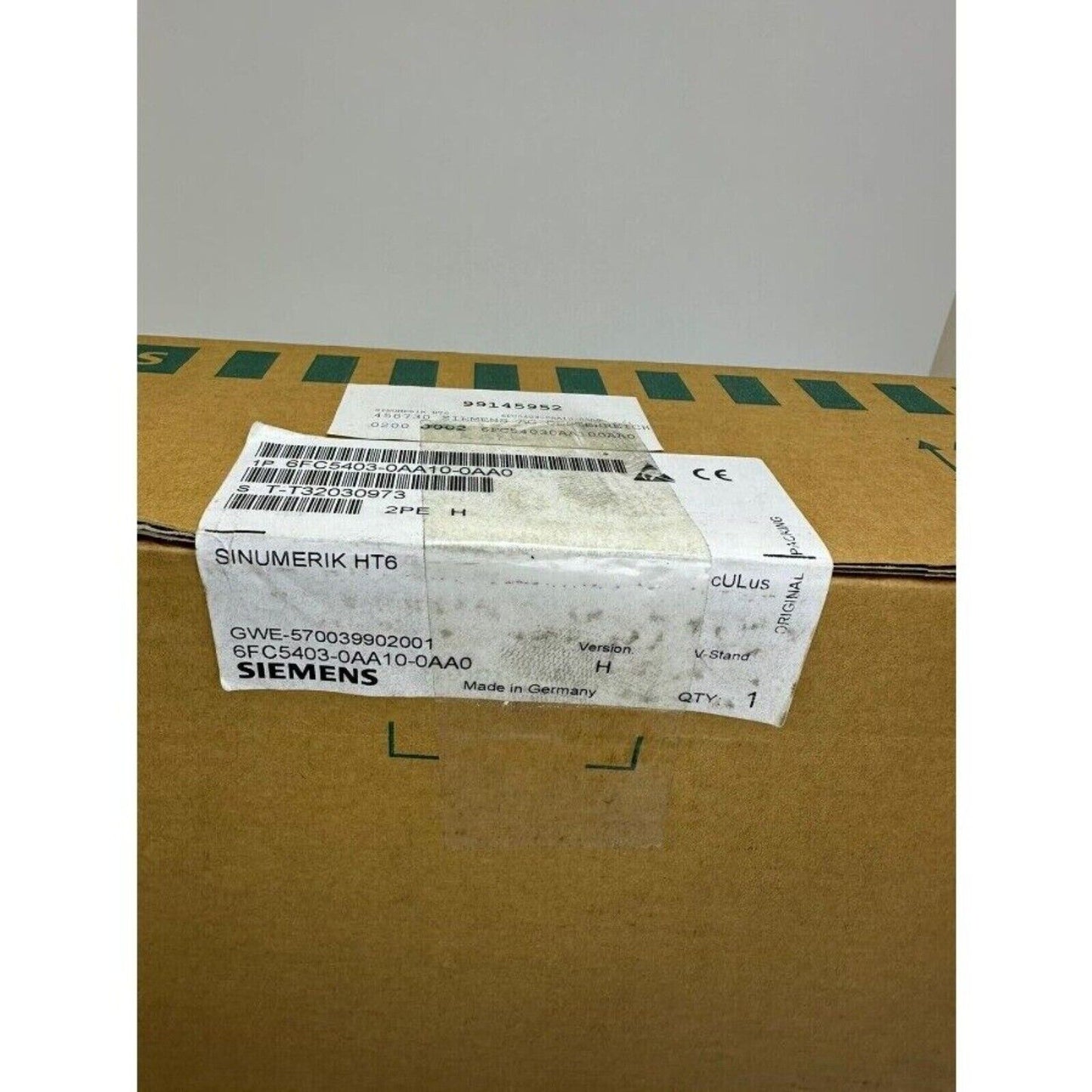 Siemens SINUMERIK HT6 industrial part packaging, 6FC5403-0AA10-0AA0, Made in Germany