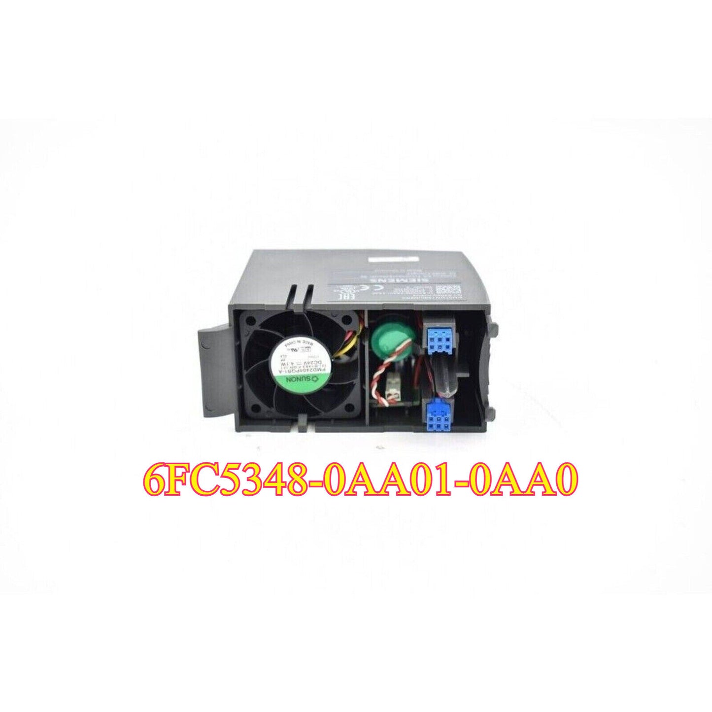 Siemens 6FC5348-0AA01-0AA0 SINUMERIK Fan/Battery Module, industrial automation part, PLC component.