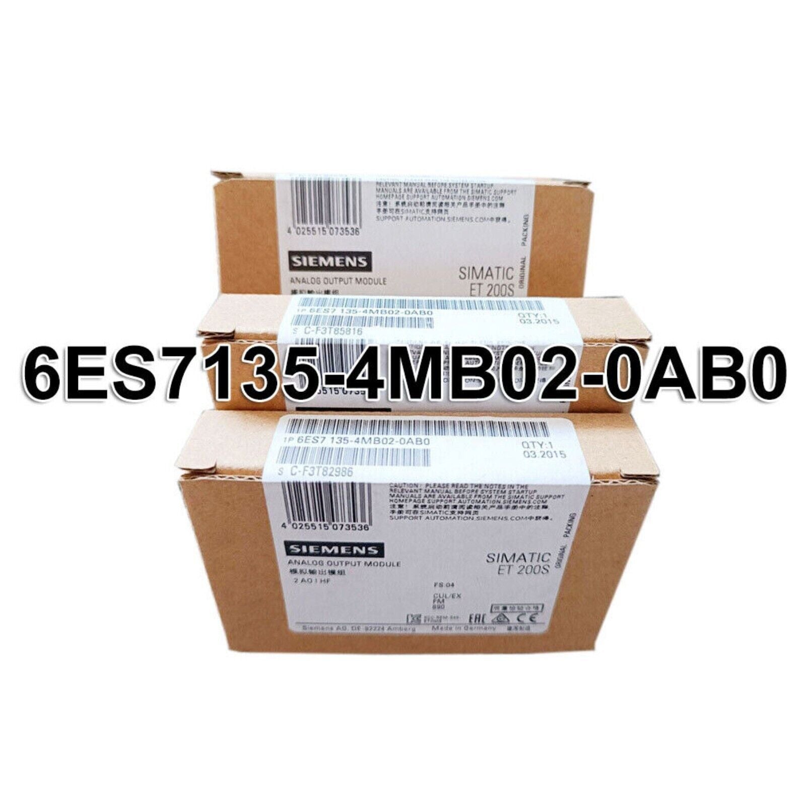 Siemens ET 200S DP Module 6ES7135-4MB02-0AB0: Industrial automation part. New & refurbished.