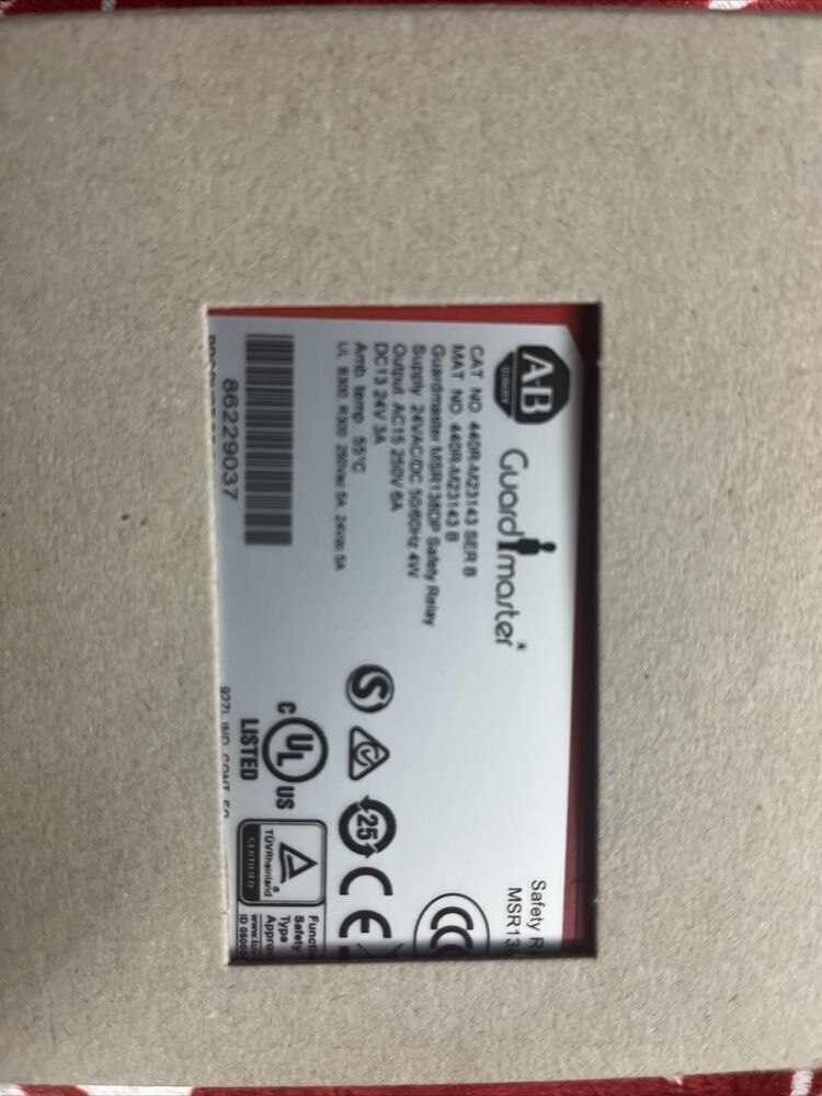 Allen-Bradley Guardmaster MSR138DP safety relay, product details visible.