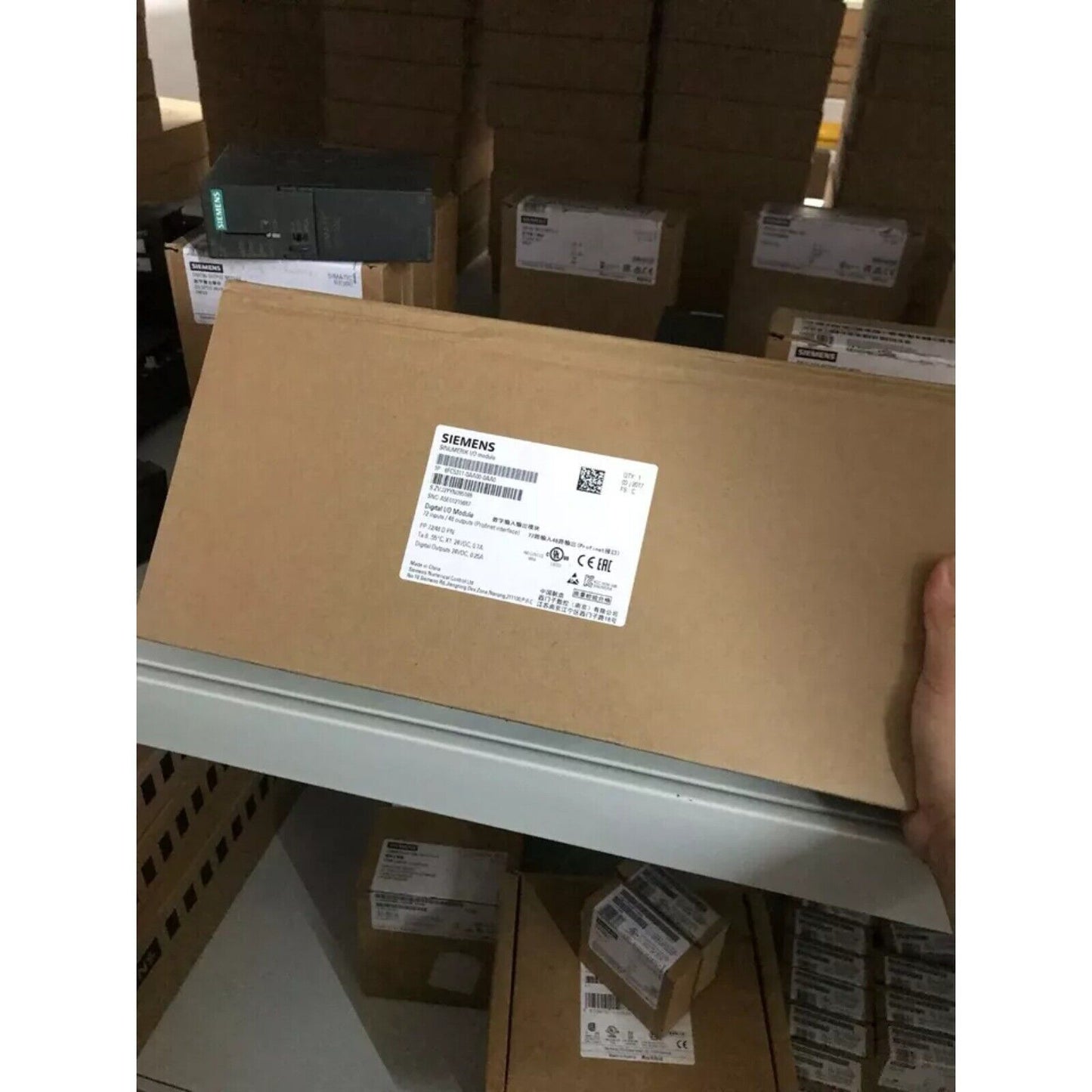 Siemens SINUMERIK digital I/O module in brown box. Industrial automation part. 6FC5311-0AA00-1AA0.
