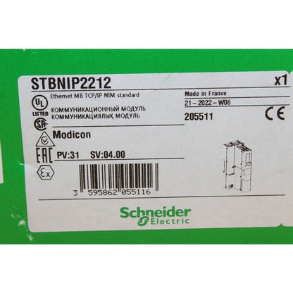 Schneider Electric STBNIP2212 Ethernet PLC module, Made in France, Industrial Automation part