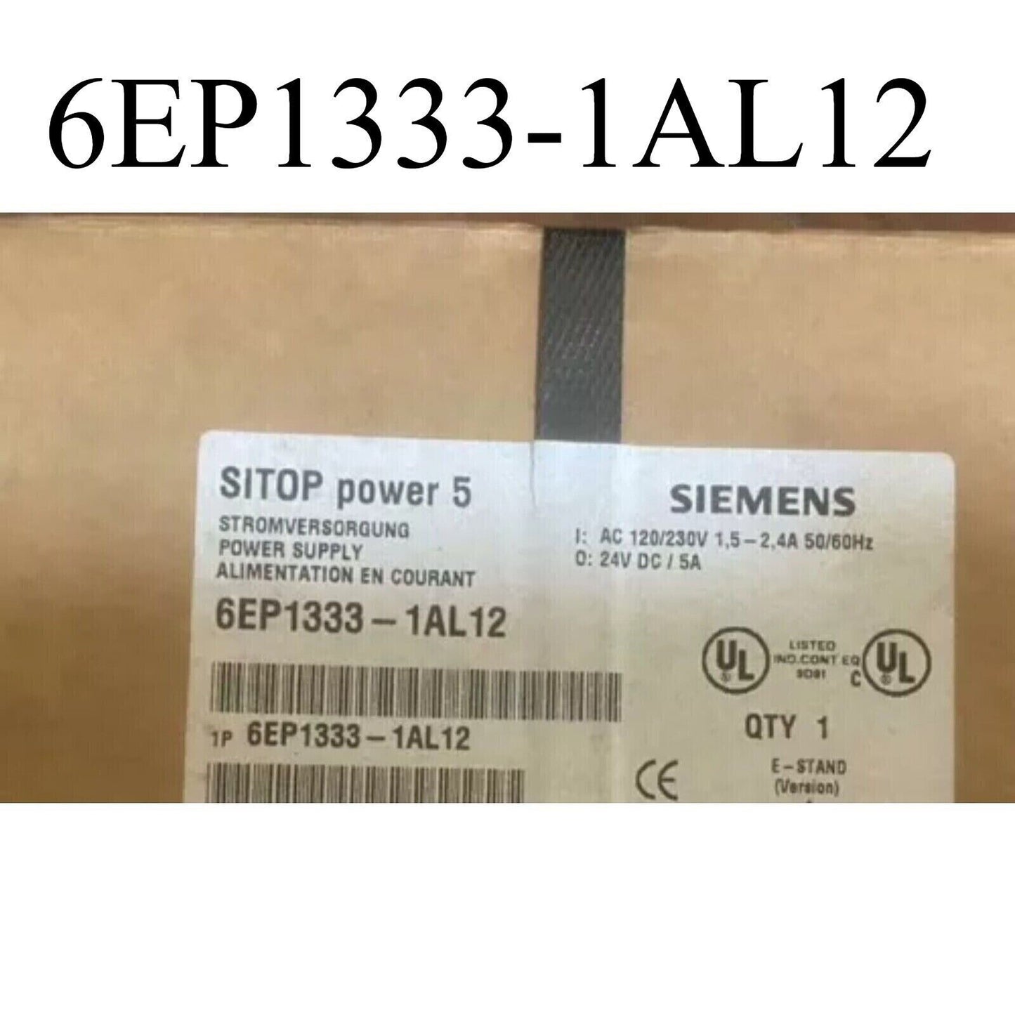 Siemens SITOP power supply 6EP1333-1AL12, industrial automation component.