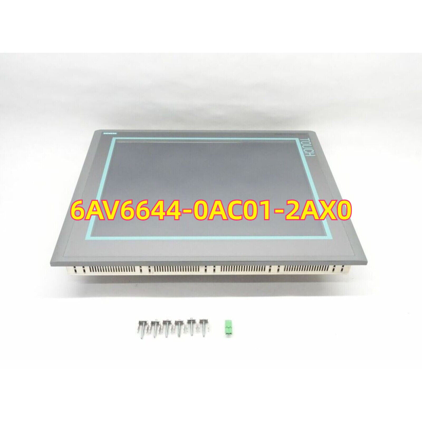 Siemens SIMATIC HMI Basic Panel 6AV6644-0AC01-2AX0, industrial automation equipment, 9-inch display touch panel, grey
