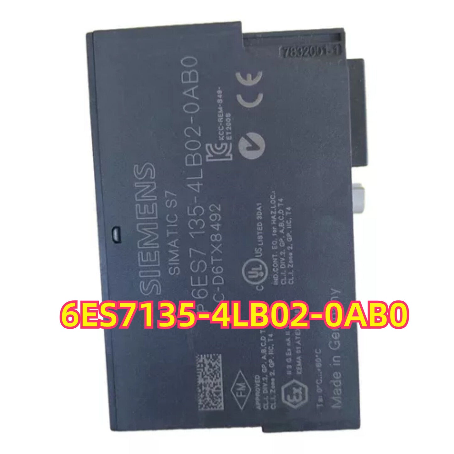 Siemens SIMATIC S7 6ES7 135-4LB02-0AB0 DP Electronics Module ET 200S, gray industrial automation part