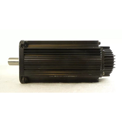 Yaskawa SGMS-50A6AB servo motor, black, industrial automation part, featuring a silver shaft.