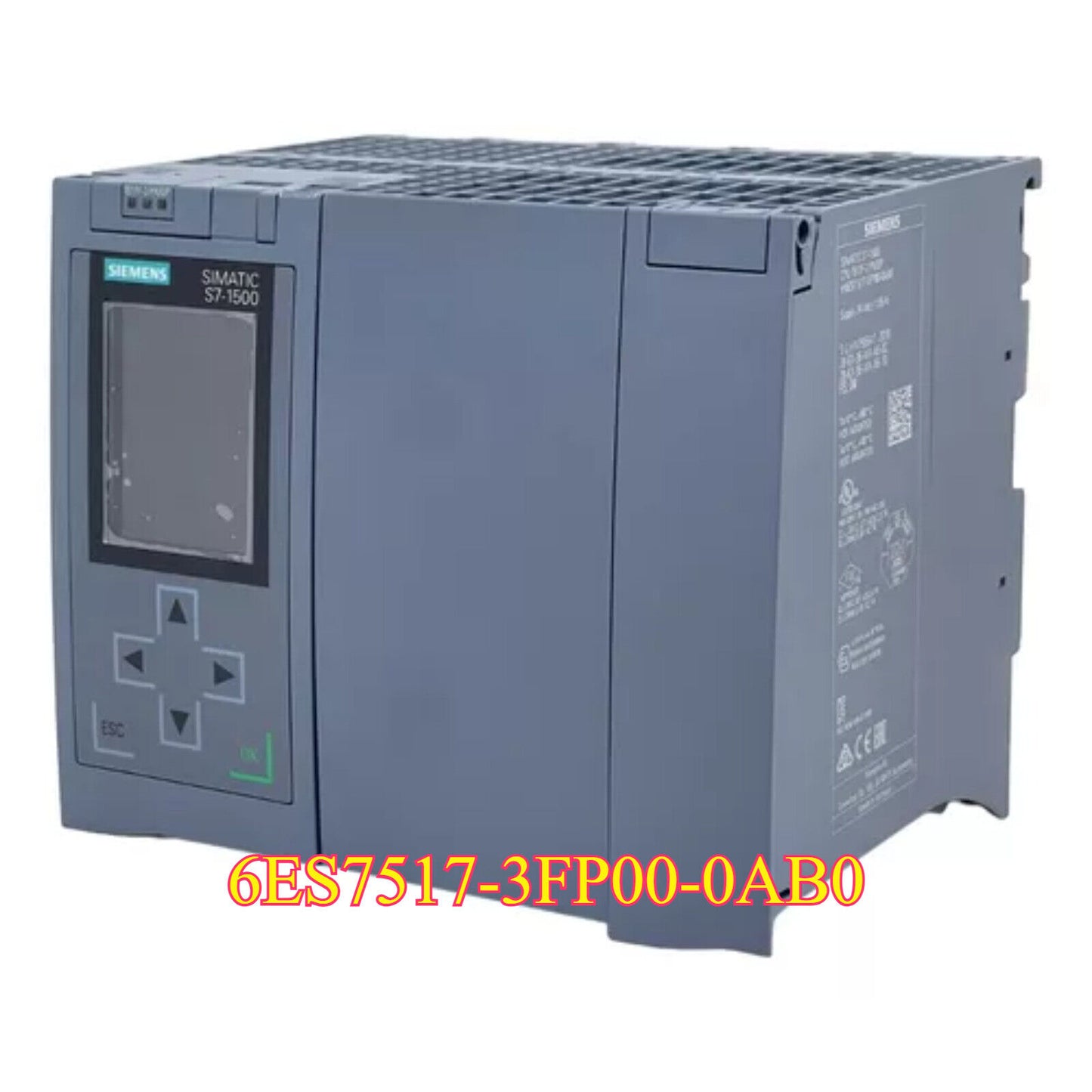 Siemens SIMATIC S7-1500 PLC Module 6ES7517-3FP00-0AB0, grey industrial automation equipment