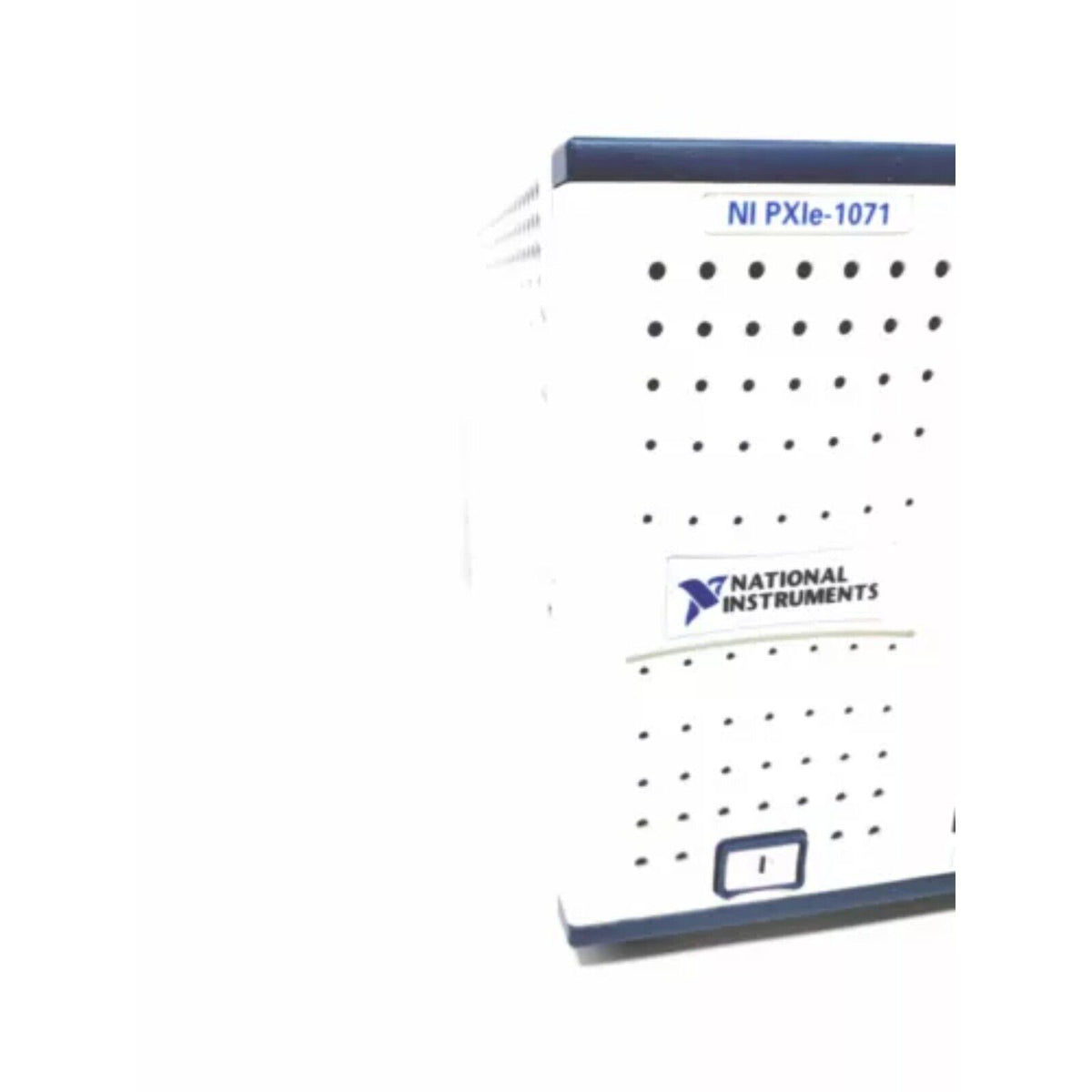 National Instruments PXIe-1071 chassis, front view. Industrial automation equipment.