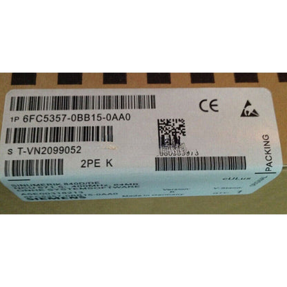 Siemens SINUMERIK 840D/DE CNC hardware 6FC5357-0BB15-0AA0 product label, industrial automation part