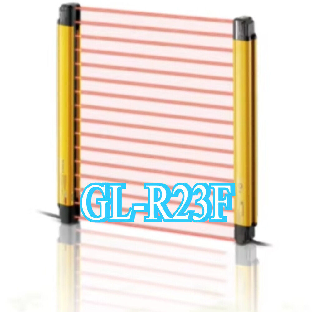 Keyence GL-R23F Safety Grating sensor, yellow casing with red light beams, fast shipping.