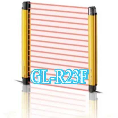 Keyence GL-R23F Safety Grating sensor, yellow casing with red light beams, fast shipping.