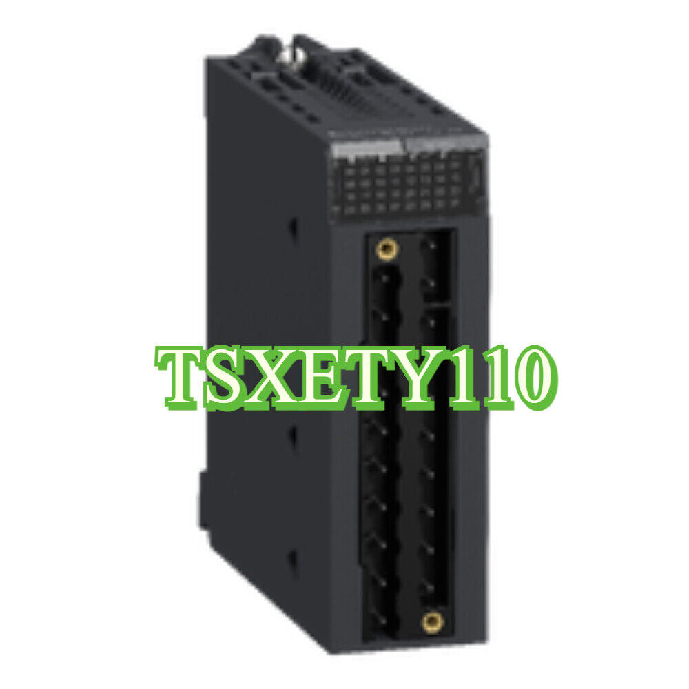 Schneider TSXETY110 Ethernet Module, black industrial automation component.