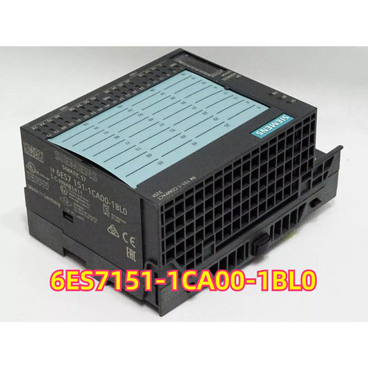 Siemens 6ES7151-1CA00-1BL0 PLC Module - Black compact design for industrial automation.