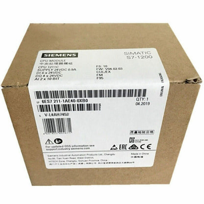 SIMATIC S7-1200 CPU 1211C module packaging, Siemens industrial automation part, 6ES7211-1AE40-0XB0