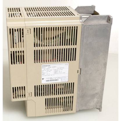 Yaskawa Electric Servopack SGDB-30VDY1 servo drive, beige metal casing with label, industrial automation part.